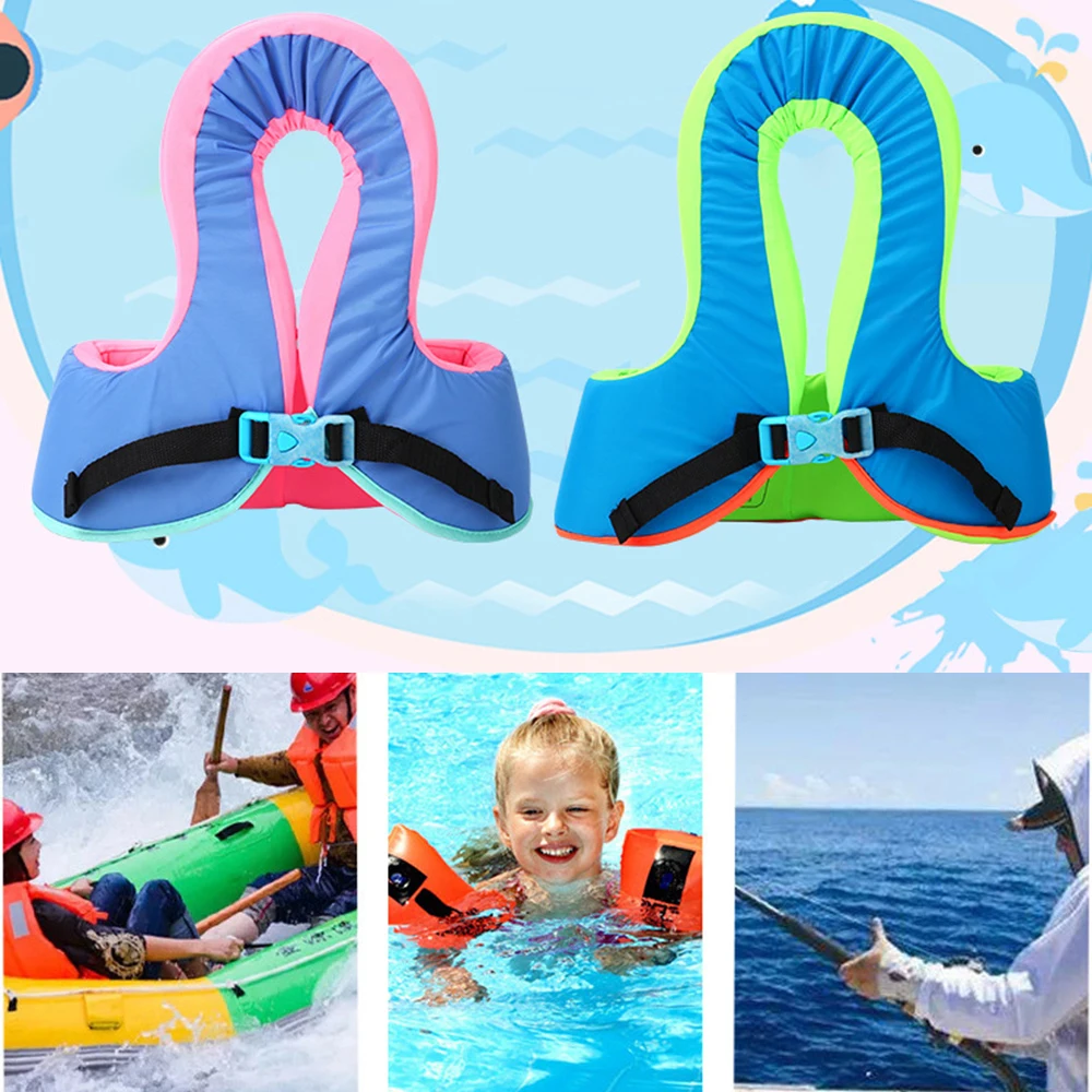 2022 New Children\'s Swimming Buoyancy Vest Neoprene Life Jacket Children\'s Baby Foam Floating Clothes Swimming Ring Safety Vest