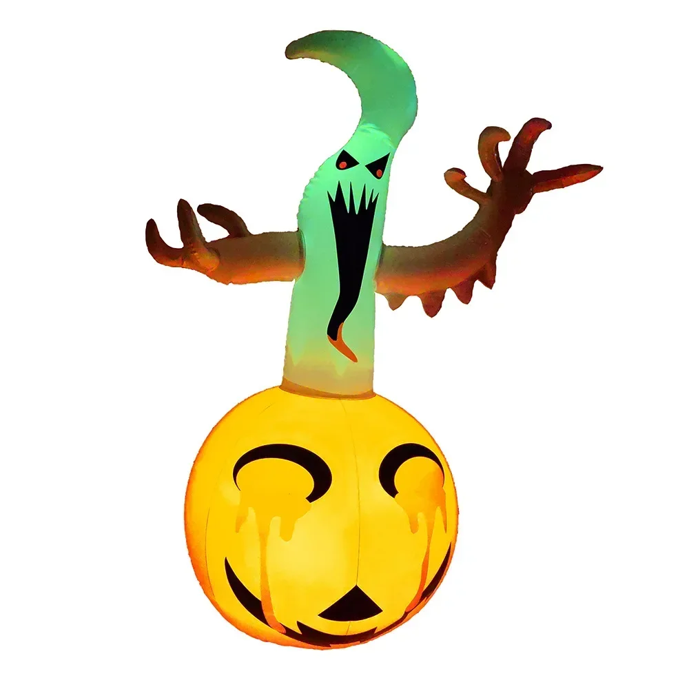 Halloween Pumpkin Spooky Air Model Ornament Inflatable PVC Pumpkin Lights Atmosphere Horror Decoration