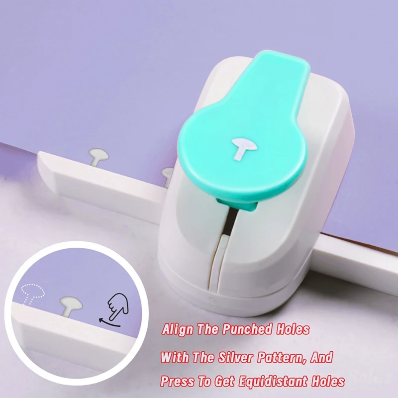 ABRE-Portable Manual Single Hole Multi-Function Puncher For Loose Leaf Binding