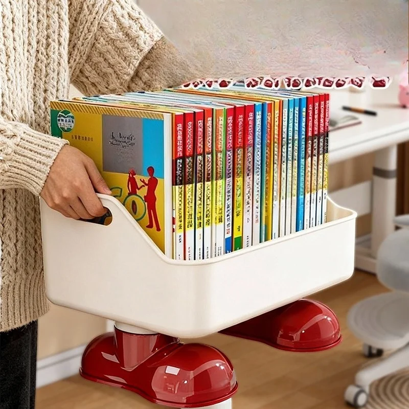 Cute Desktop Storage Rack With Feet Organizer Box For Snacks Cosmetics Sundries Kitchen Movable Sorting Basket