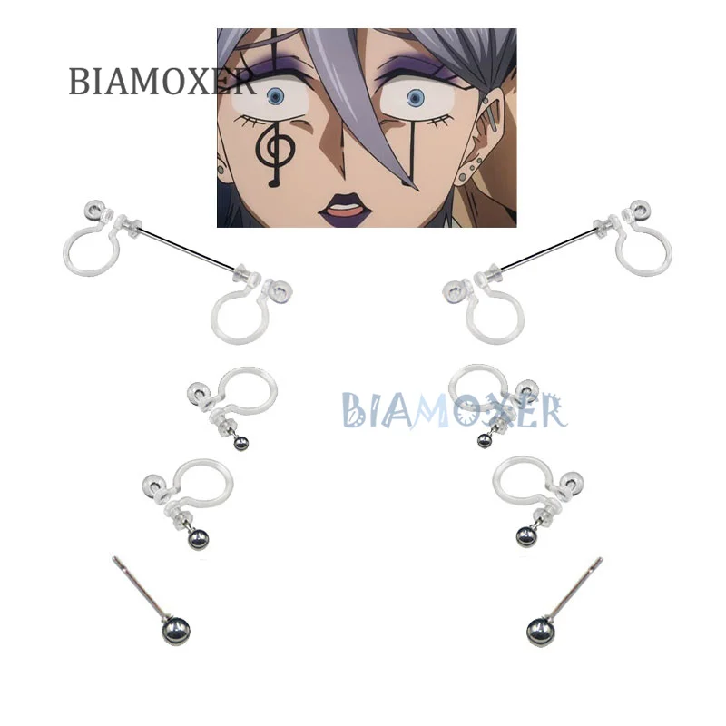 Mashle: Magic and Muscles Margaret Macaron Cosplay Wigs Earring set Ear Stud grey purple Styled Heat Resistant Hair Anime Wigs