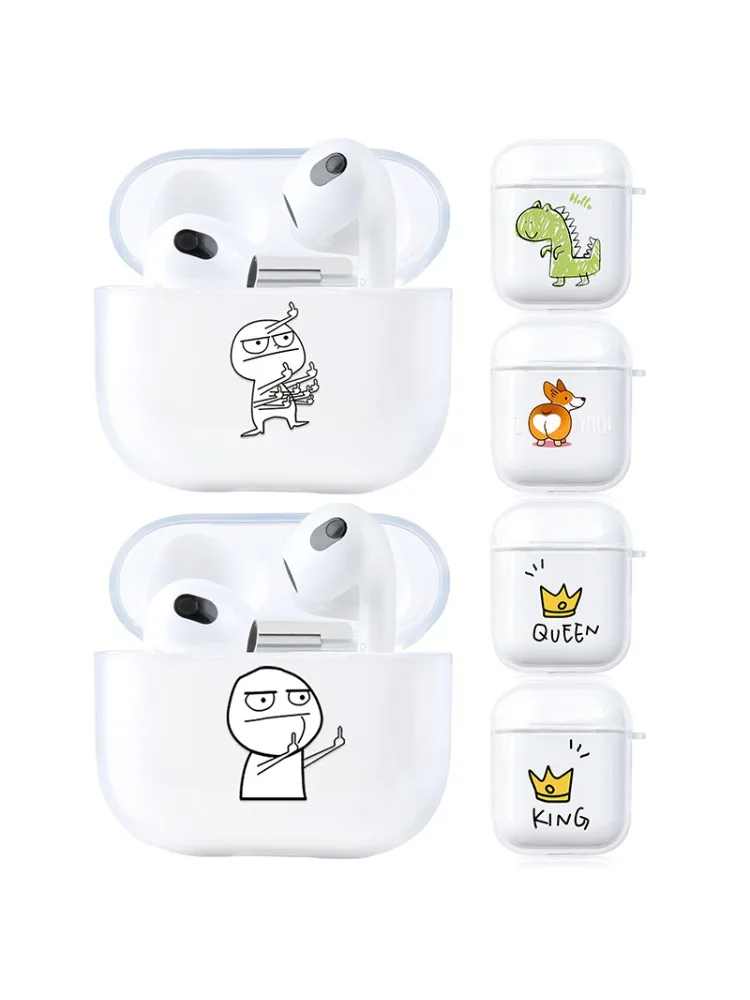 Étui Airpods à motif de dessin animé mignon, housse antichoc pour Airpods 4e 3e 2 Pro 3 2, coque d'accessoires de protection