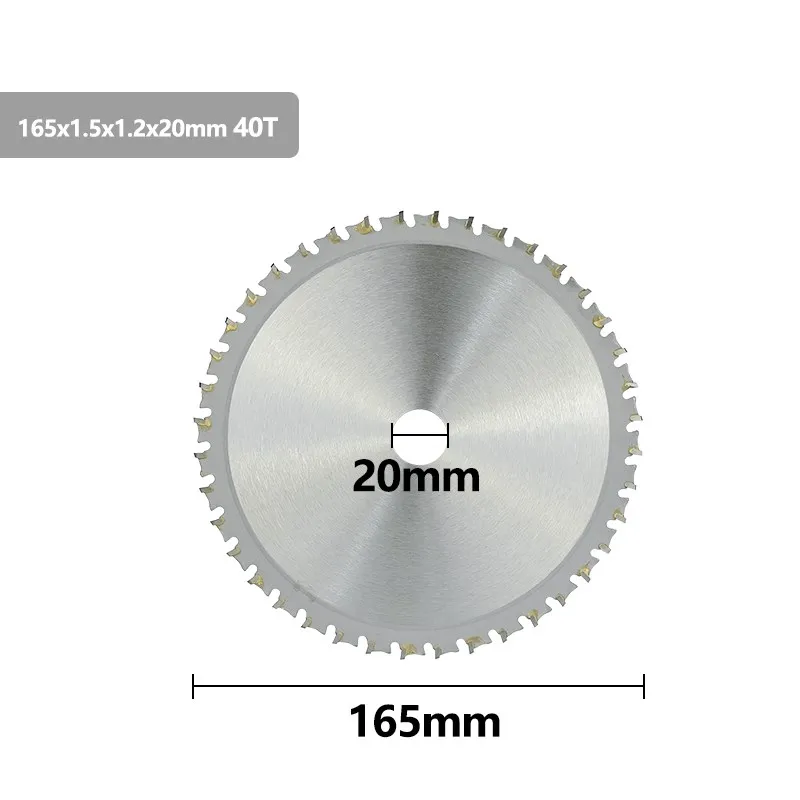 XCAN disque de coupe en métal 136 165mm lame de scie à pointe en carbure pour fer acier 30 40T lame de coupe circulaire en métal