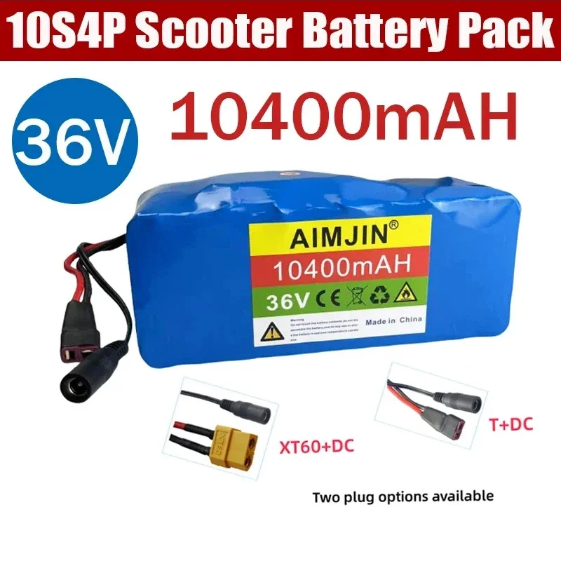 

10S4P electric scooter battery 10400mAh 36V lithium 18650 battery pack 36V 10.4Ah electric scooter