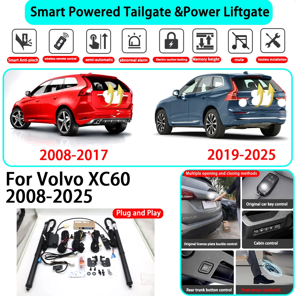 for Volvo XC60 2008-2025 OEM Smart Automatic Powered Tailgate Electric Power Tailgate Lift Kit Key Close