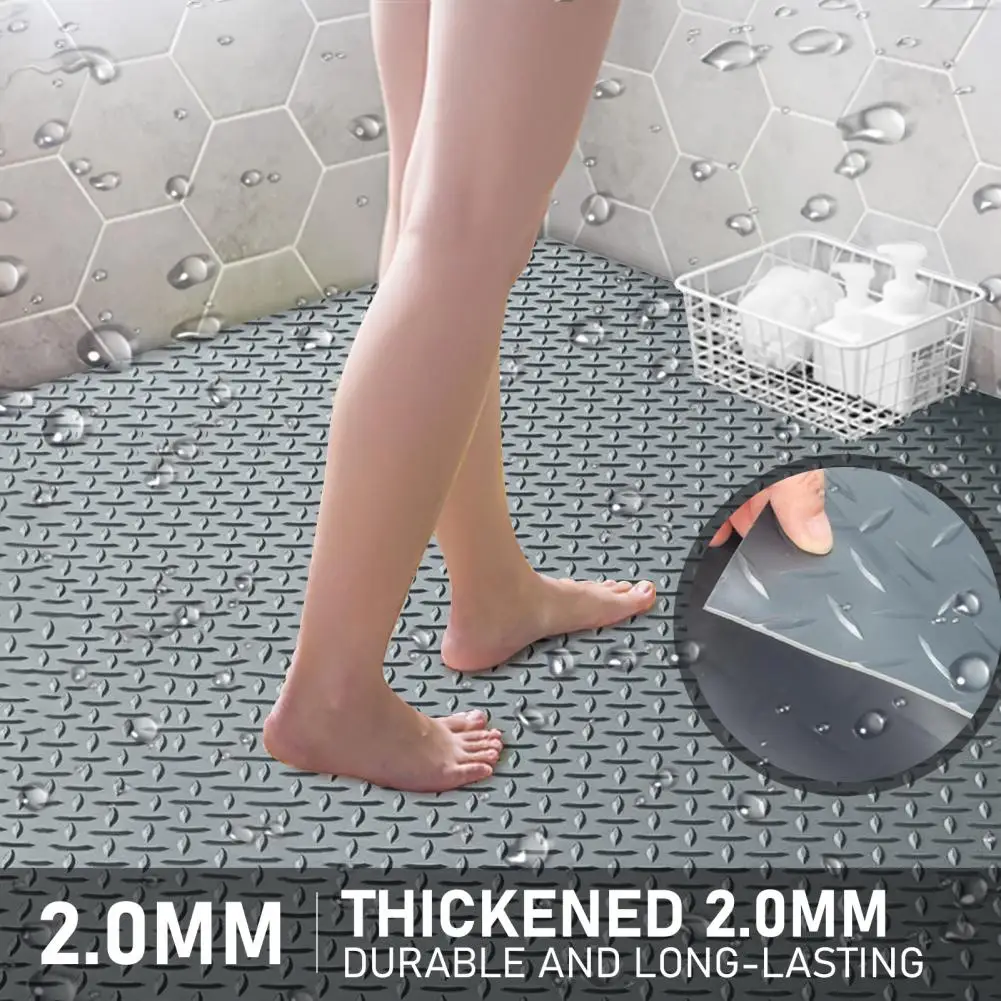 2mm Thick PVC Floor Mat Roll,  Non-Slip, Waterproof & Easy to Clean - Ideal for Kitchens, Bathrooms, Garages, Swimming Pools