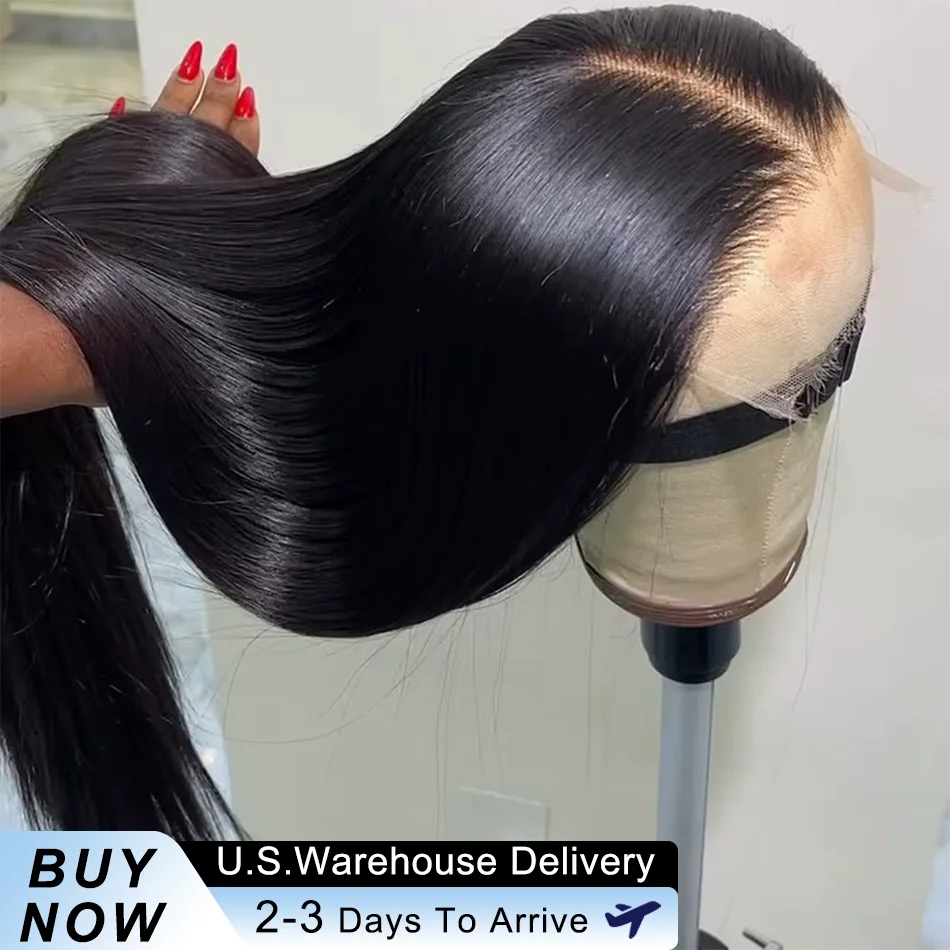 40 50 بوصة شعر طبيعي مفرود باروكة 13x6 HD الدانتيل أمامي 100% خصلات الشعر المستعار الإنسان 250 الكثافة ريمي قبل قطعها الدانتيل إغلاق الجبهة شعر مستعار