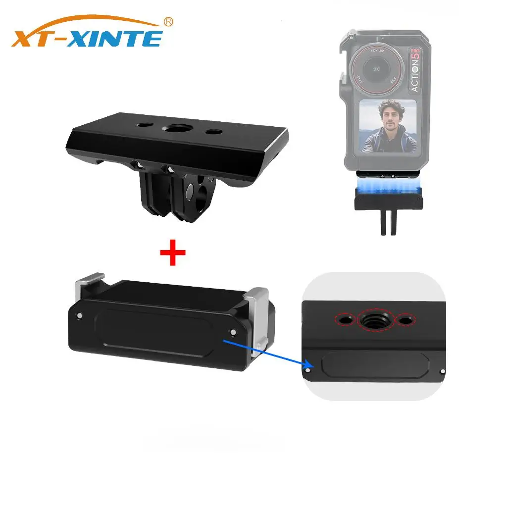 

Магнитная быстросъемная база для Gopro Hero 13 для DJI Action5 с 1/4 отверстиями ARRI, удлинитель для камеры NATO, держатель адаптера