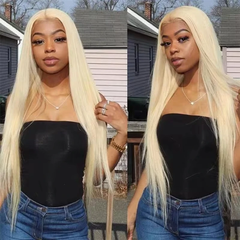 Tewjig 250 Density 30 40 Inch Straight 613 Honey Blonde 13x4 Lace Front Human Hair Wig Color 13x6 HD Lace Frontal Wig For Women