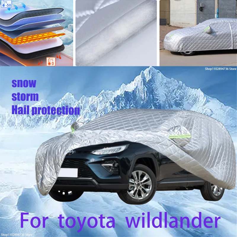 For toyota wildlander Outdoor Cotton Thickened Awning For Car Anti Hail Protection Snow Covers Sunshade Waterproof Dustproof