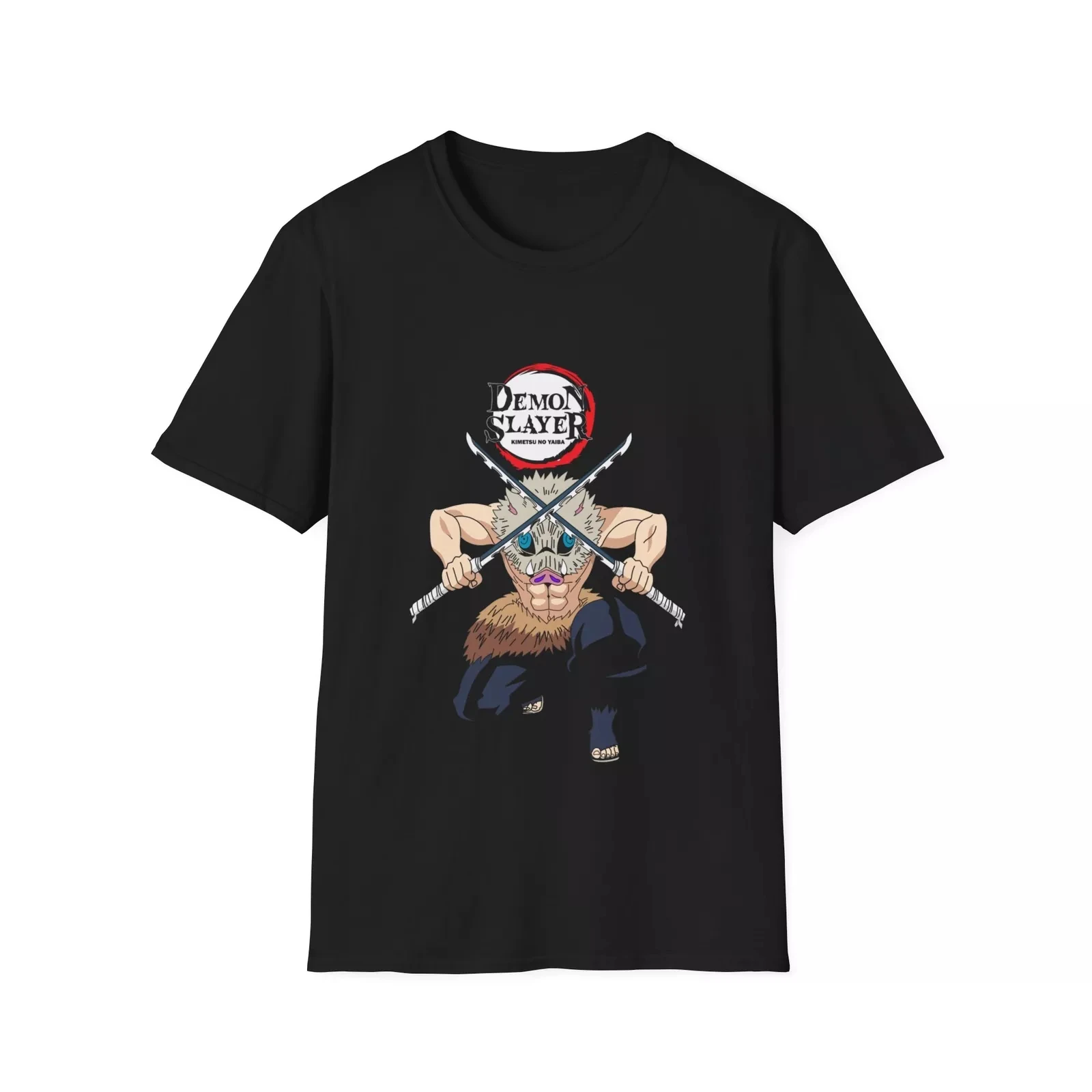 

Men's Demon Slayer Animation ‌‌‌‌Hashibira Inosuke‌ T-shirt Unisex Cotton Short Sleeve Stylish Casual Streetwear Oversized