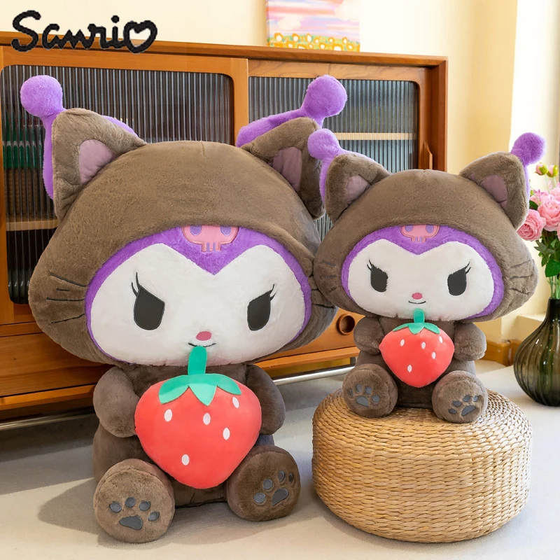 

Sanrio плюшевая набивная кукла Kuromi Cinnamoroll плюшевая игрушка клубника My кукла Мелоди плюшевая подушка украшение подарок на день рождения и Рождество