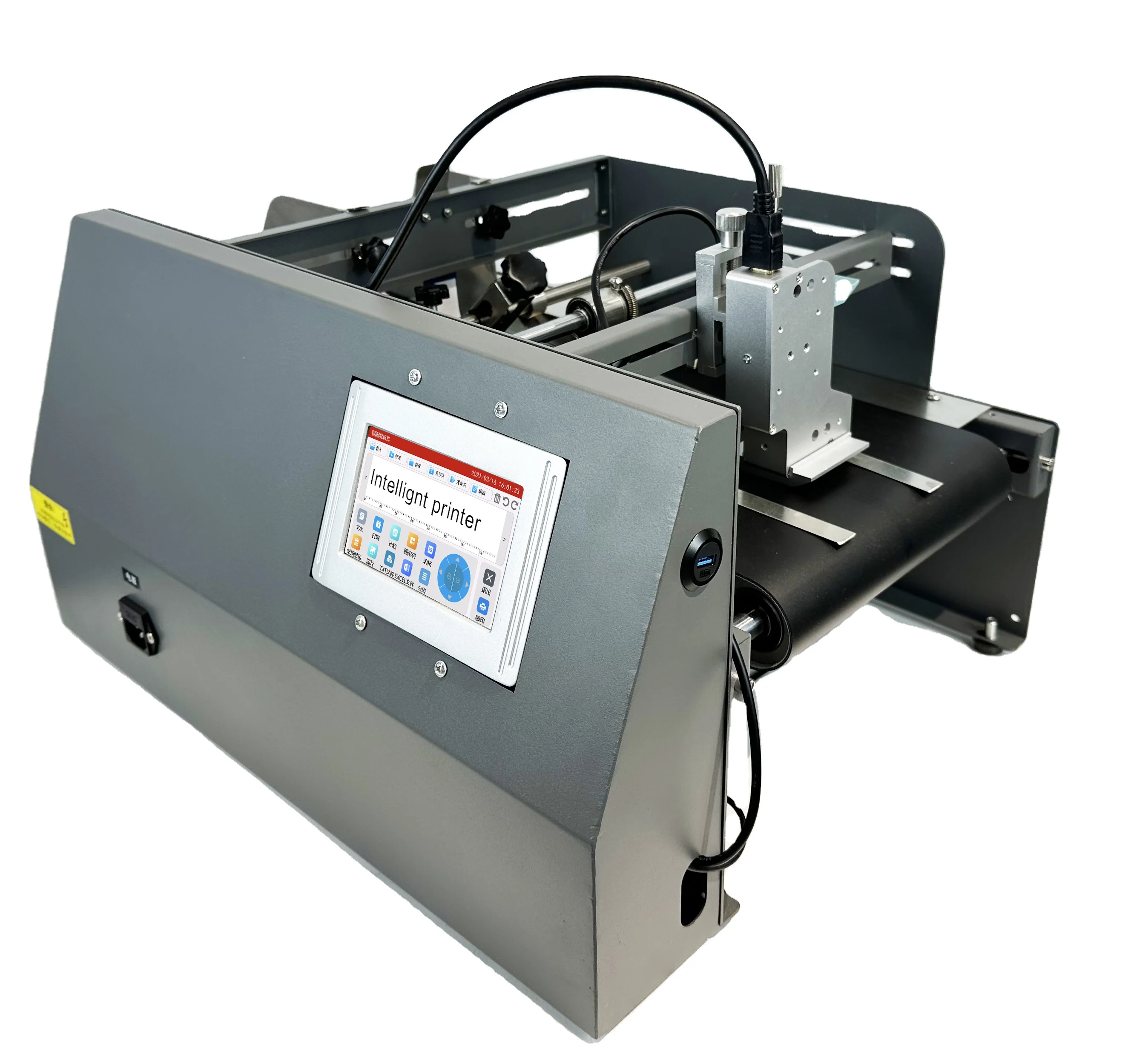 

2 in 1 Plastic Bag Pouch Box Sleeve Desktop Friction Feeder Inkjet Coder Printer Small Paging Machine