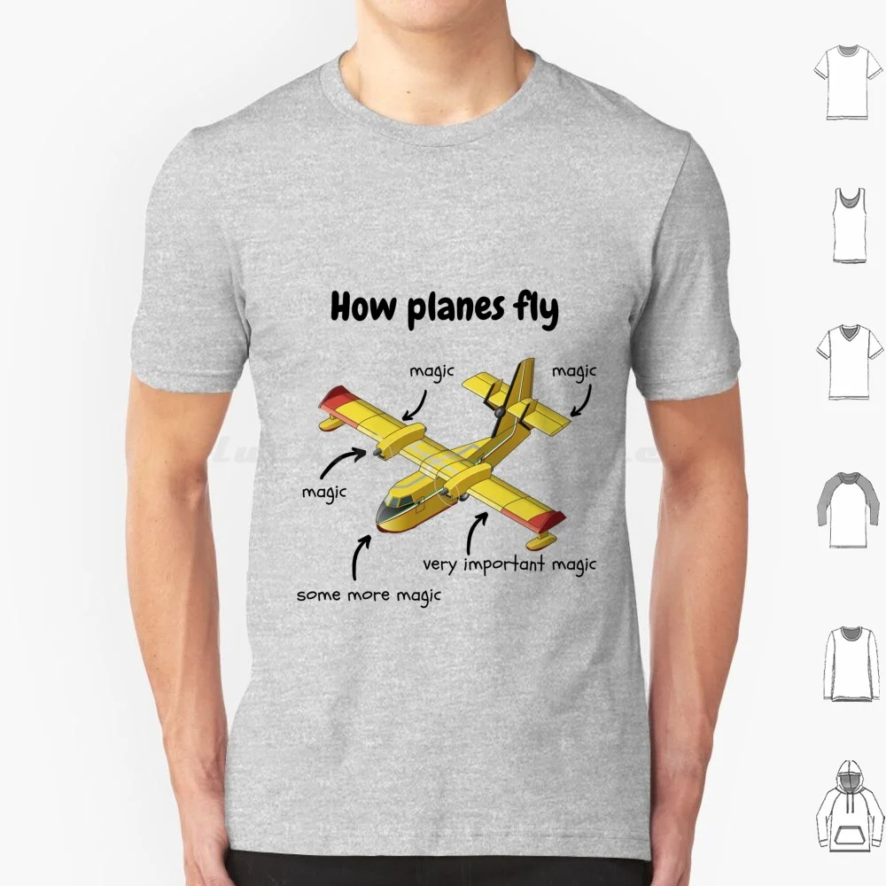 How Planes Fly T Shirt Cotton Men Women DIY Print Funny Engineering Fly Engineer Pilot Plane Aerospace Planes Airplane Aviation