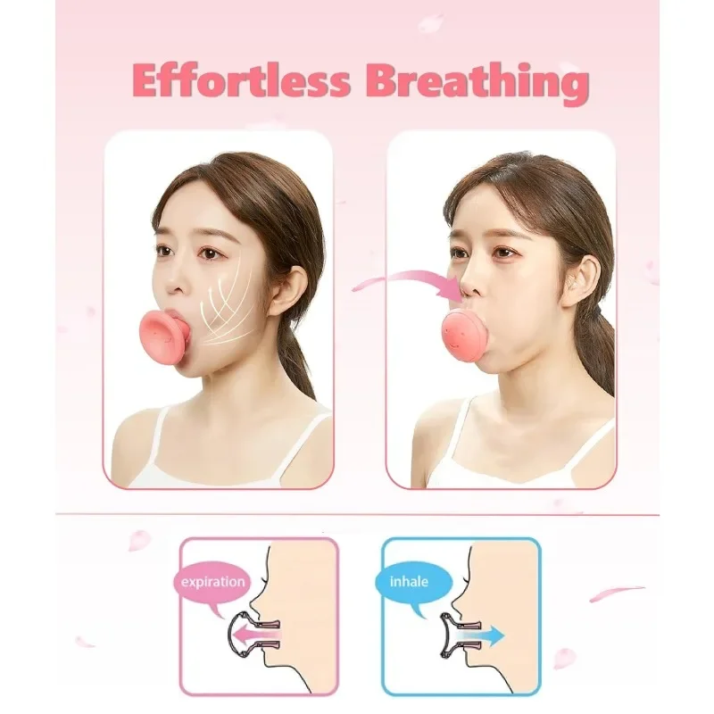 Fitness Facial Muscle Jawline Exerciser Chin Face Neck Breathing Trainer Face Lifting Tool Wrinkle-removing Mouth Exerciser Yoga