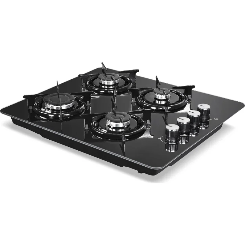 

The gas stove has a Ceramic glass built-in high-efficiency burner, and the stainless steel gas stove