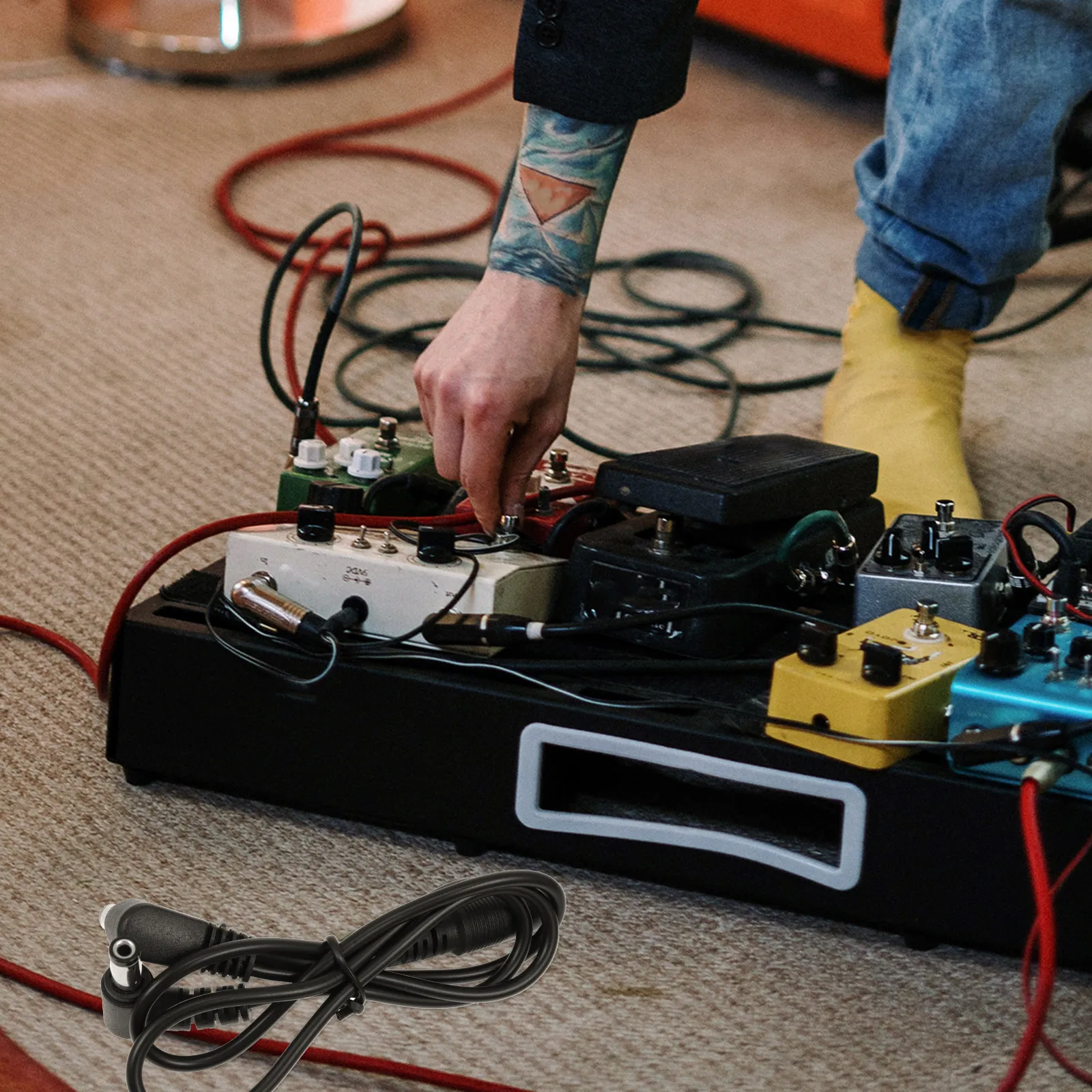 Cable de alimentación para pedales de guitarra eléctrica, gran durabilidad, gestión de cables ordenada, Ideal para equipos de audio de escenario, rendimiento estable, 1 unidad