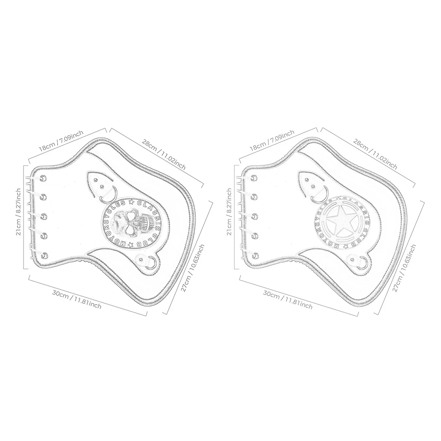 Motorrad-Zubehör Hitzeschutz-Sattelabdeckung Deflektoren Universeller Leder-Hitzeschutz für Honda, Suzuki, Kawasaki, Yamaha – Detail 1