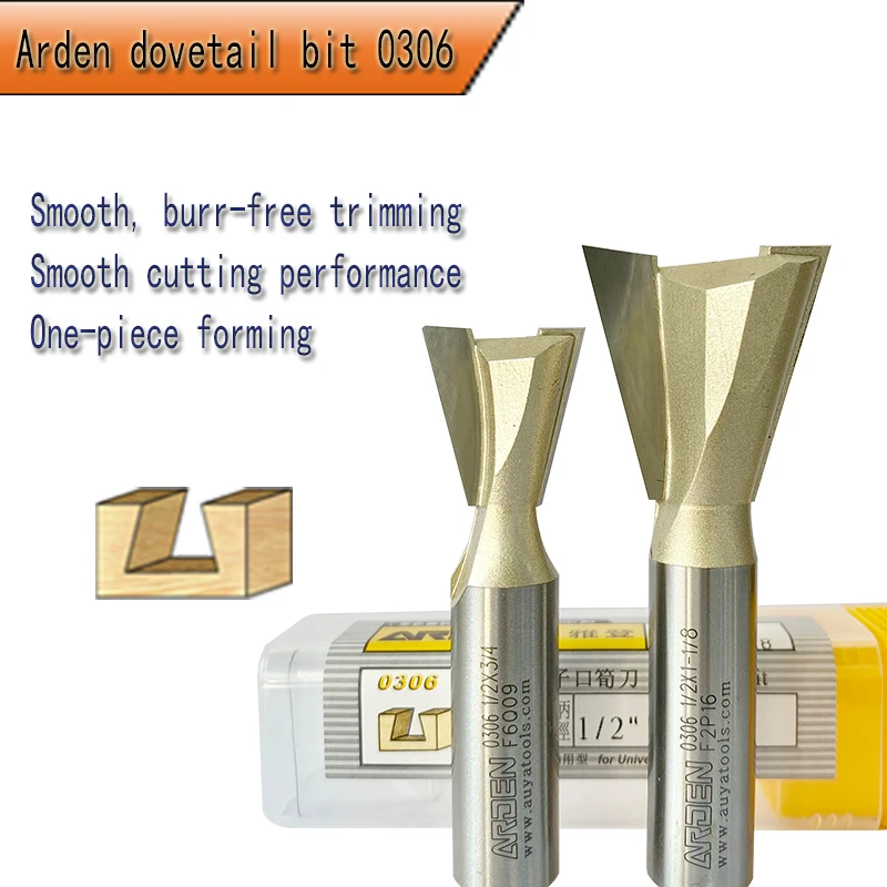 Arden dovetail bit dovetail Router Bit, Woodworking Cutter, Trimmer Bit, Dovetail Groove Joint Bit for Splicing
