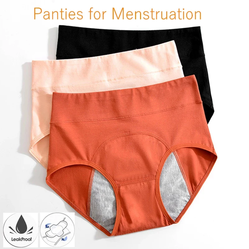 Panties For Menstruation Cotton Menstrual Panties High Waist Period Underwear Culotte Menstruelle Leak Proof Bragas Menstruales