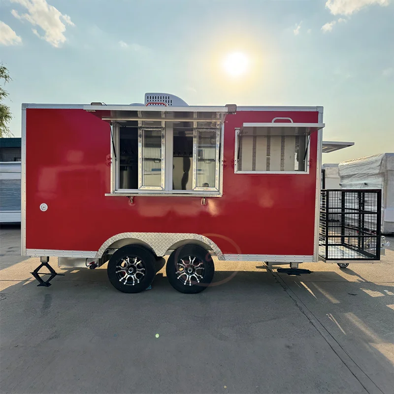 

Mobile Fast Food Trailer Commercial Fully Kitchen Equipment Food Truck Trailer Accept Custom