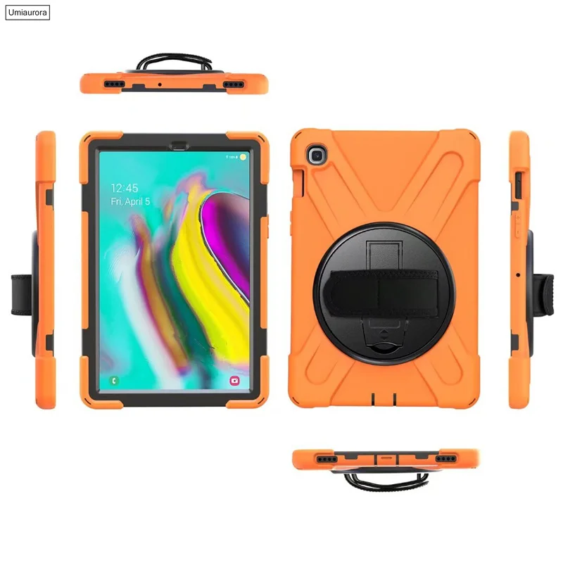 For Samsung Tab S5e 10.5 inch T720 T725 SM-T720 SM-T725 Heavy Duty Rugged Tablet Case Hand Strap Stand Shockproof PC Cover Funda