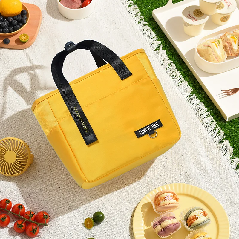 Insulated Bento Lunch Box Thermal Bag Large Capacity Food Zipper Storage Bags Container for Women Cooler Travel Picnic Handbags