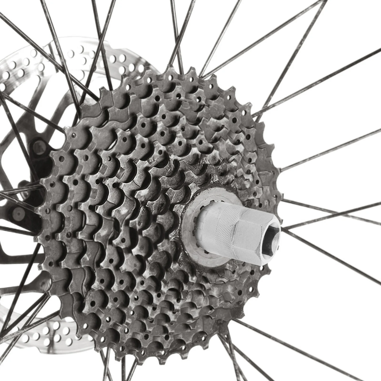 

Metal Flywheel Removal Socket Tool Compact Bike Freewheel Puller Bicycle Flywheel Remover Gear Mountain Road Bike Equipment