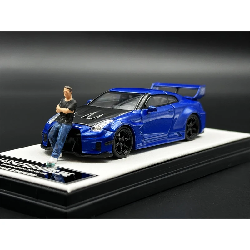 MiniStation 1:64 F&F Brian GTR R35 Diecast Diorama Car Model Collection Miniature Carros Toys