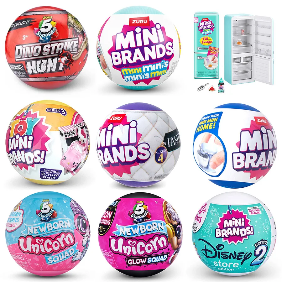 

Оригинальные миниатюрные фигурки Mini Brands Fashion Surprise Ball Blind Box Toy: коллекционные модели для заполнения холодильника, подарки