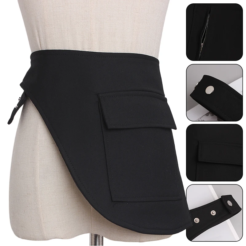 여성용 런웨이 벨트 패션 고딕 펑크 블랙 패브릭 Cummerbunds 여성 드레스 코트 코르셋 허리띠 벨트 장식 와이드 벨트