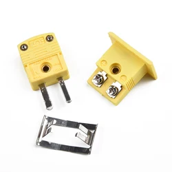Yellow Thermocouple Socket Shell Plug Adaptor Mini Thermometer Universal K-Type Miniature Alloy Connector Nylon
