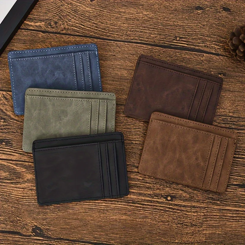 Thin And Sleek Mini Wallet Card Holder, Multiple Card Slots, Compact And Stylish Design For Women man