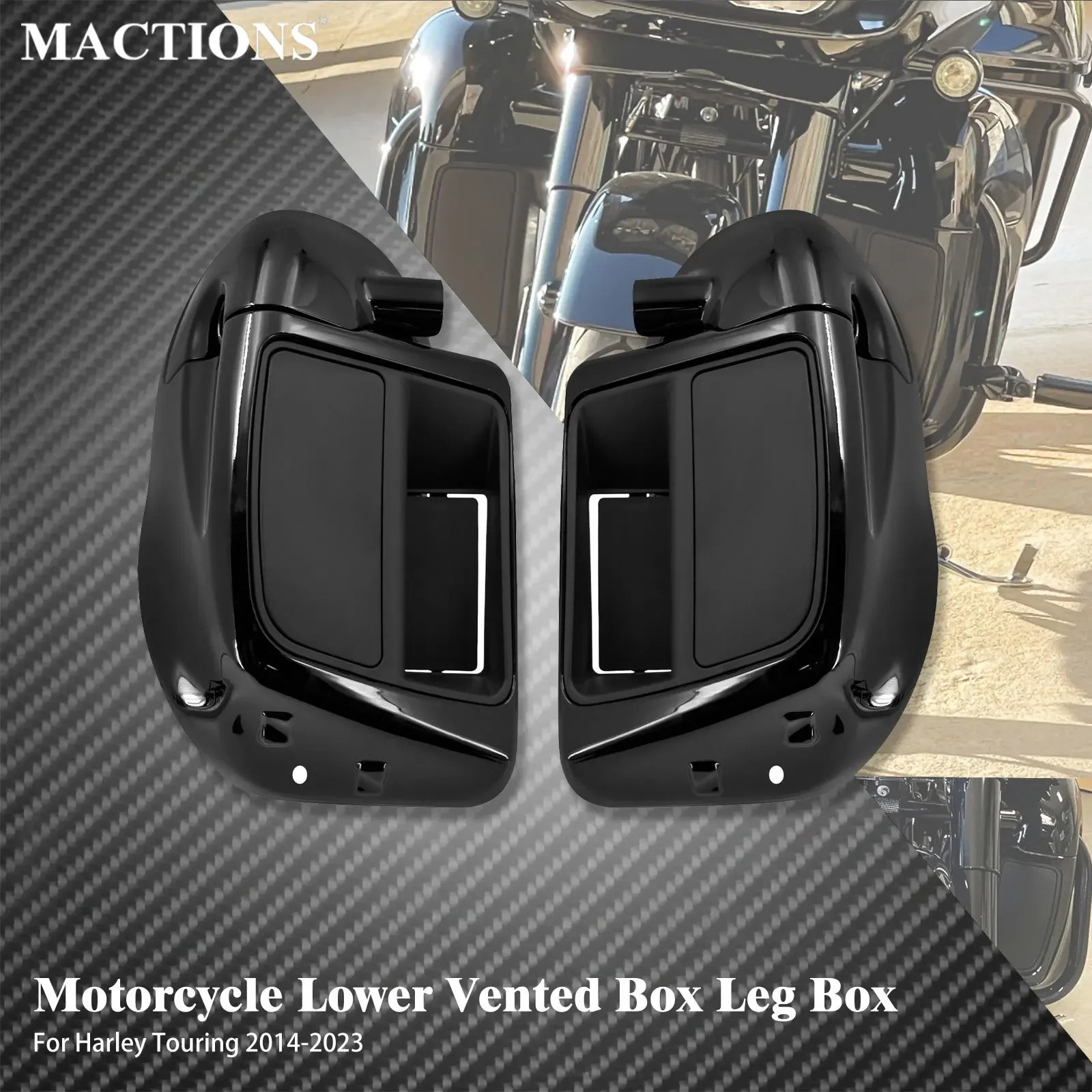 Motorcycle Lower Vented Leg Box For Harley Touring  Road King FLHR Electra Glide FLHT Street Glide FLHX 2014-2023 Fairing Cover