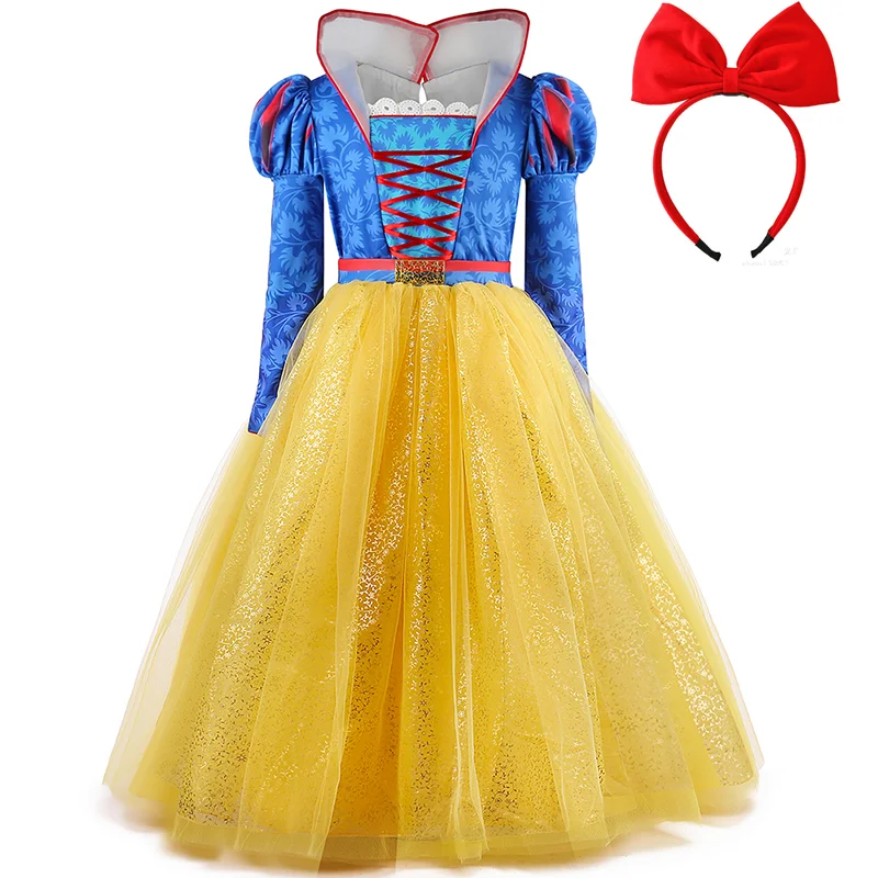 

Peach Cosplay Dress For Girls Cartoon Princess Kids Birthday Party Fancy Vestidos Children Fly Sleeeve Printing Clothing 3-10Y