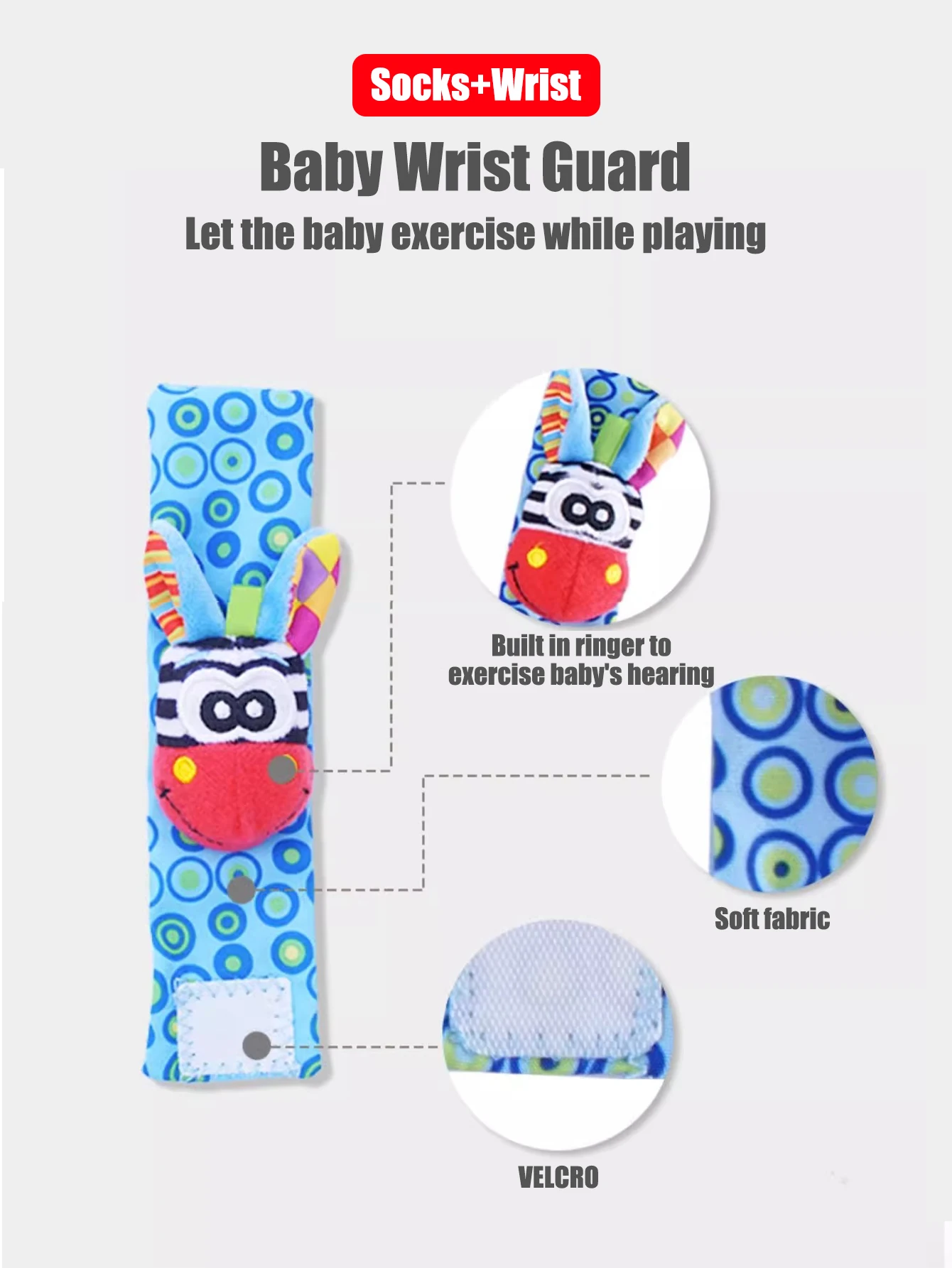 4pcs/Set Baby Infant Wrist Rattle Socks Toys 0-12 Month Girl Boy Early Educational Development Cute Toddlers Sensory Gifts