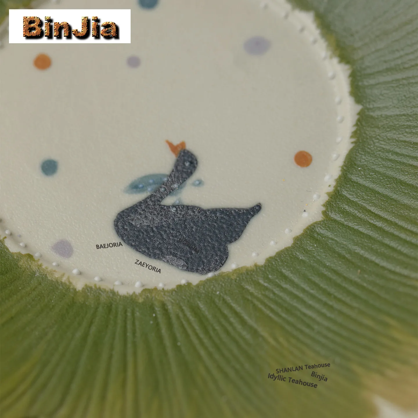 BAEJORIA Green Goose Three Petals Pot Bearing Holder Coffee Cup Holder Dry Bubble Table Tea Tray Coasters Teaset Supplies Craft
