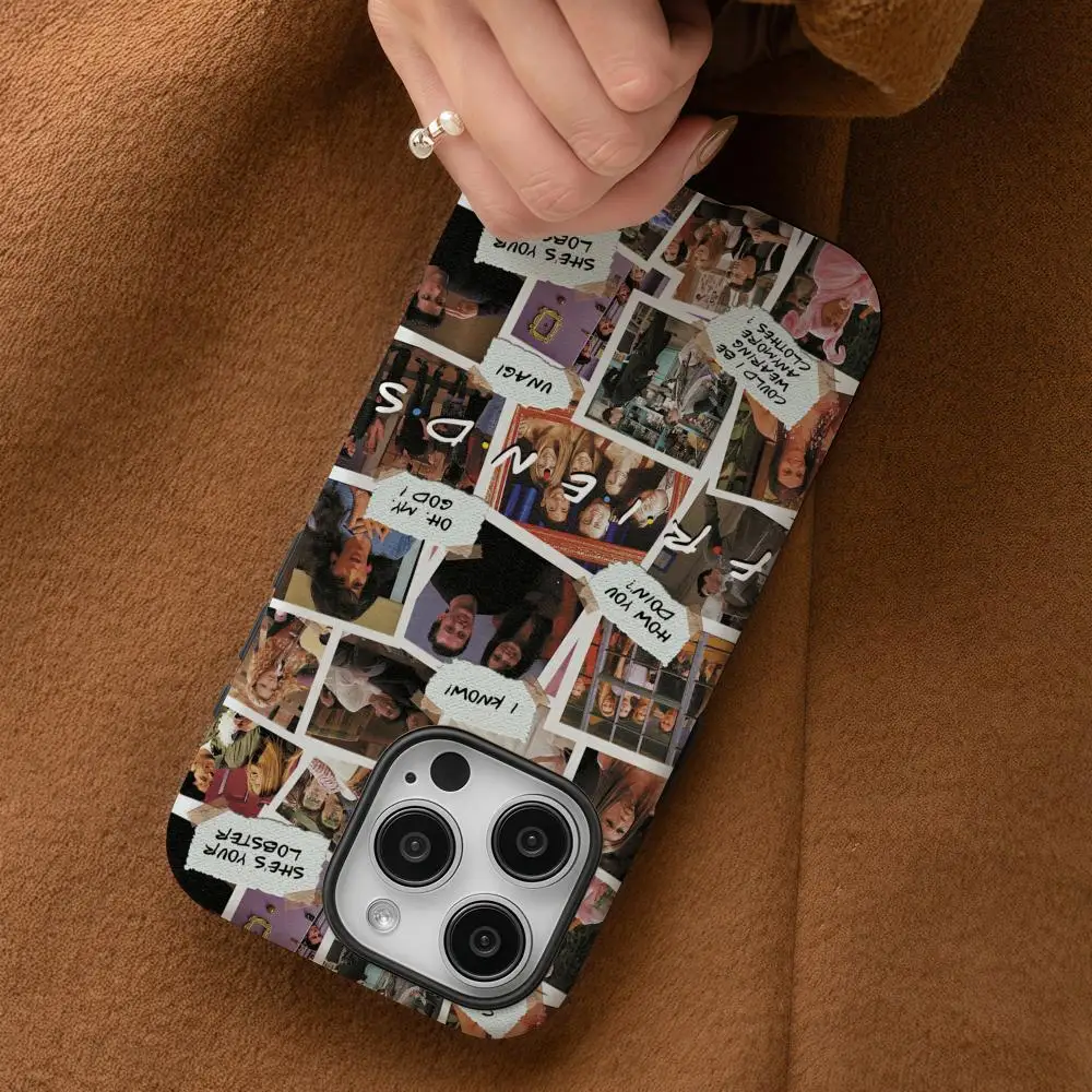 Friends TV Show Phone Case For iPhone 17 16 15 14 13 12 Pro Max Plus Glossy HD Double-Layer Liquid Back Film Hard Shell view 2