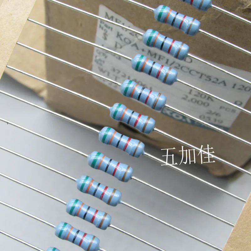 10-100pcs 1/2W 120K MF1/2CT52A1203D imported metal film resistor MF1/2CT52A1203
