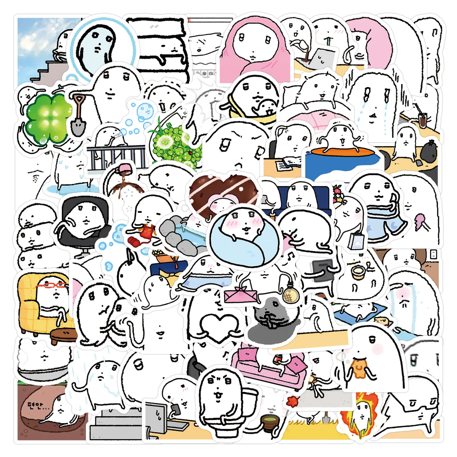 105PCS Emotionele Sad Breakdown Spoof Avatar Sticker DIY Telefoon Laptop Bagage Skateboard Graffiti Decals Plezier voor kinderen