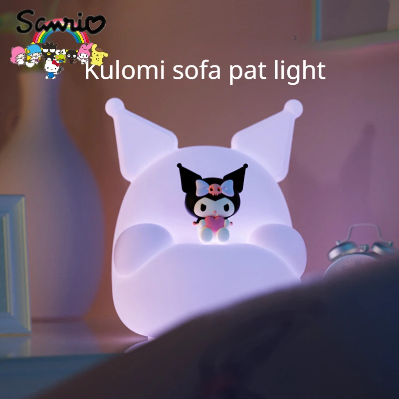 

Sanrio Pat Night Light Kuromi Silicone Soft Bedside Sleeping Decoration Kawaii Anime Decoration Christmas Gift Children's Toys