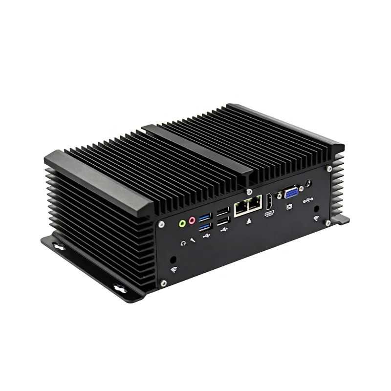 메탈 케이스 4세대 I5-4200U I7 4500U 팬리스 산업용 미니 PC 6 COM 8 USB 듀얼 LAN 데스크탑 박스 PC
