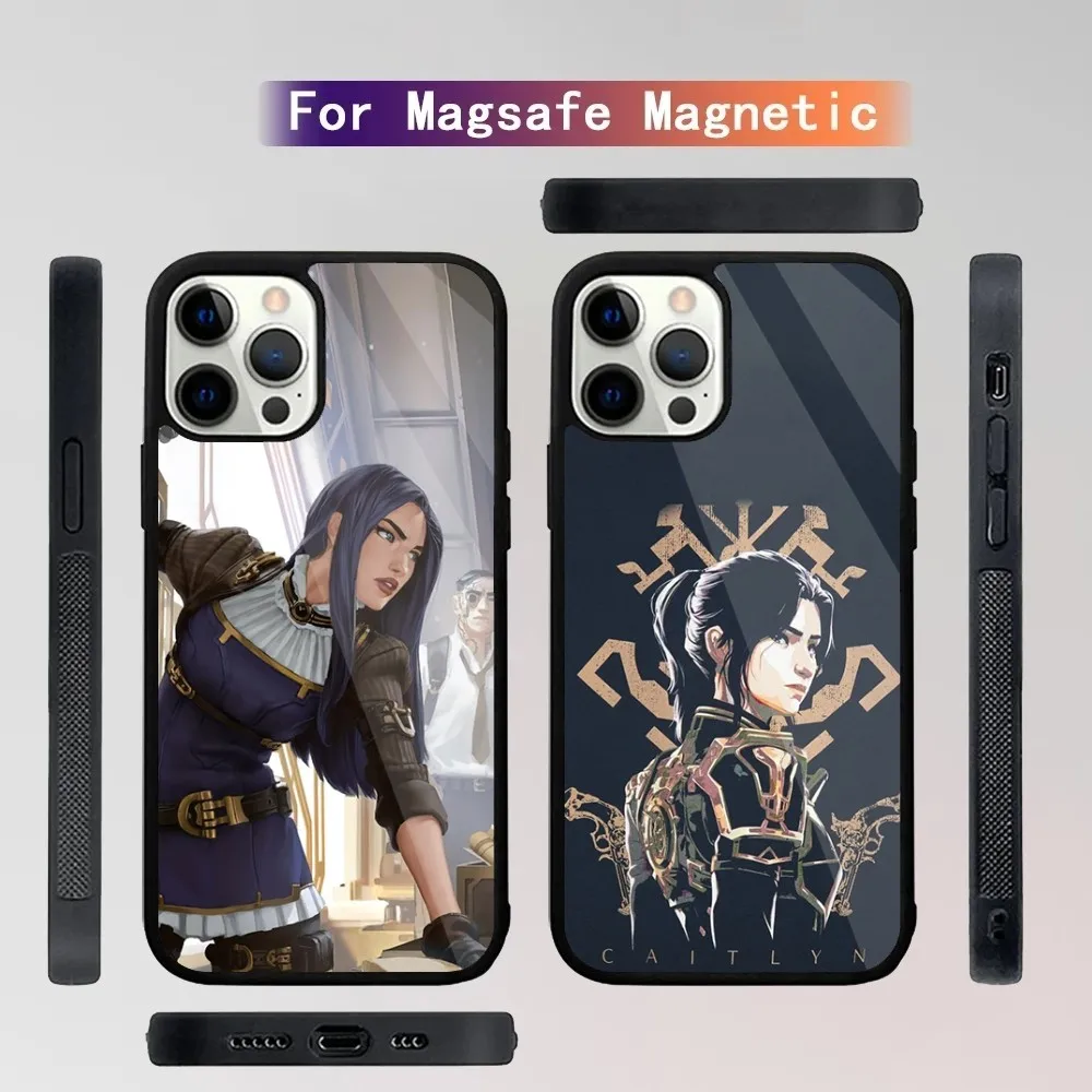 

Game Caitlyn A-Arcane L-Lol Phone Case For iPhone 16,15,14,13,12,11,Plus,Pro,Max Mini Magsafe Magnetic Wireless Charging