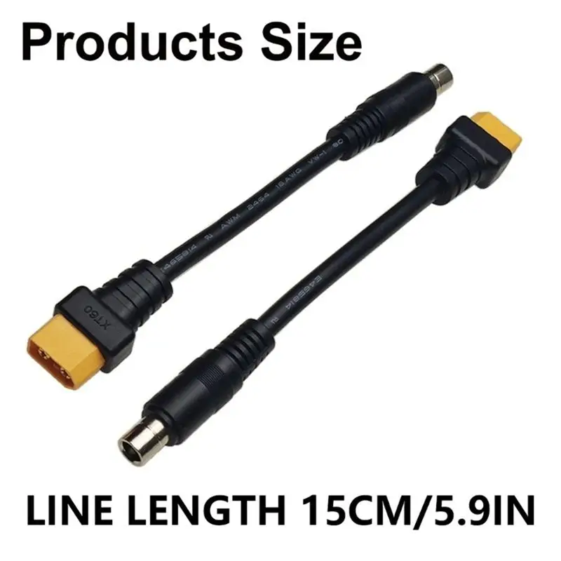 T23C XT60 Male To DC8020 Male Charge Cable 16AWG For Connecting Solar Generators To Electronic Devices