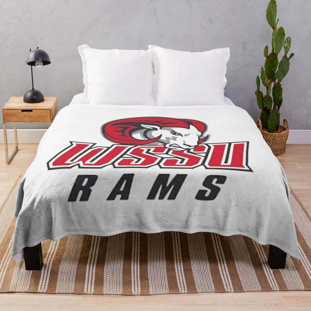 

WSSU Rams Red T-Shirt Throw Blanket Beautiful Blankets Softest Blanket For Sofa Thin Blanket For Decorative Sofa