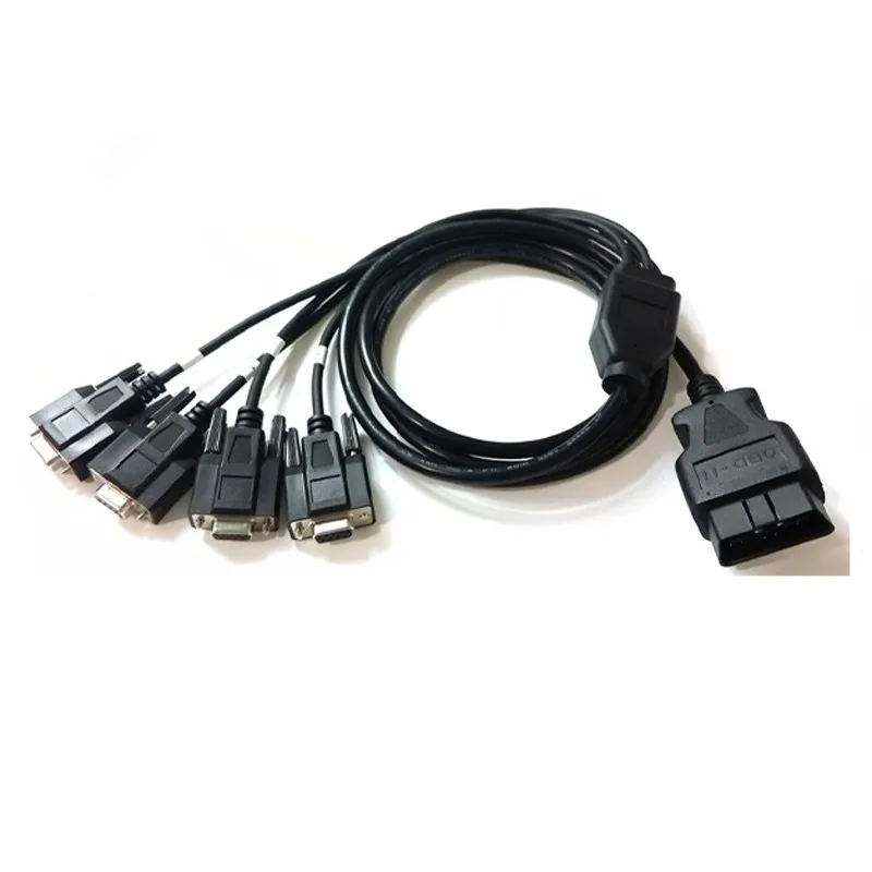 

OBD2 16 Pin Wiring Cord 1 Male to 4 DB9 Interface For RS232 OBD 2 Cable Diagnostic Tool Cable Serial Port RS232 Interface Cable