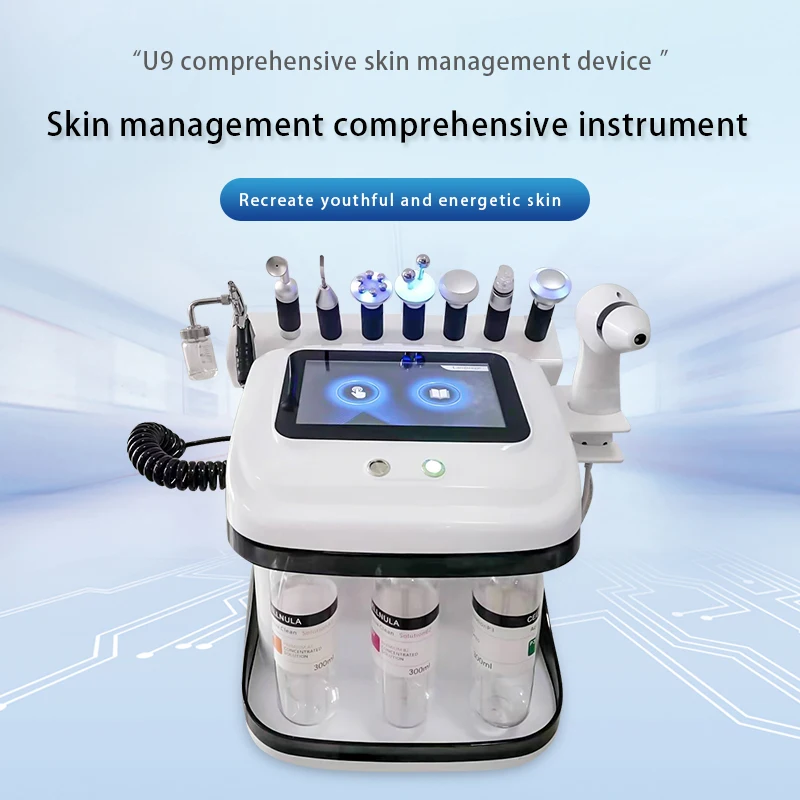 Portable Dermabrasion Device Aqua Peeling Facial Cleaning Blackhead Remover Ultrasonic Skin Scrubber  Machine With Skin Test