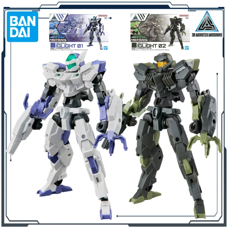 Bandai Original 30MM Serie 1/144 eEXM-40 IGLIGHT Anime Action Figure Montage Spielzeug Sammeln Modell Ornamente Geschenke für Jungen