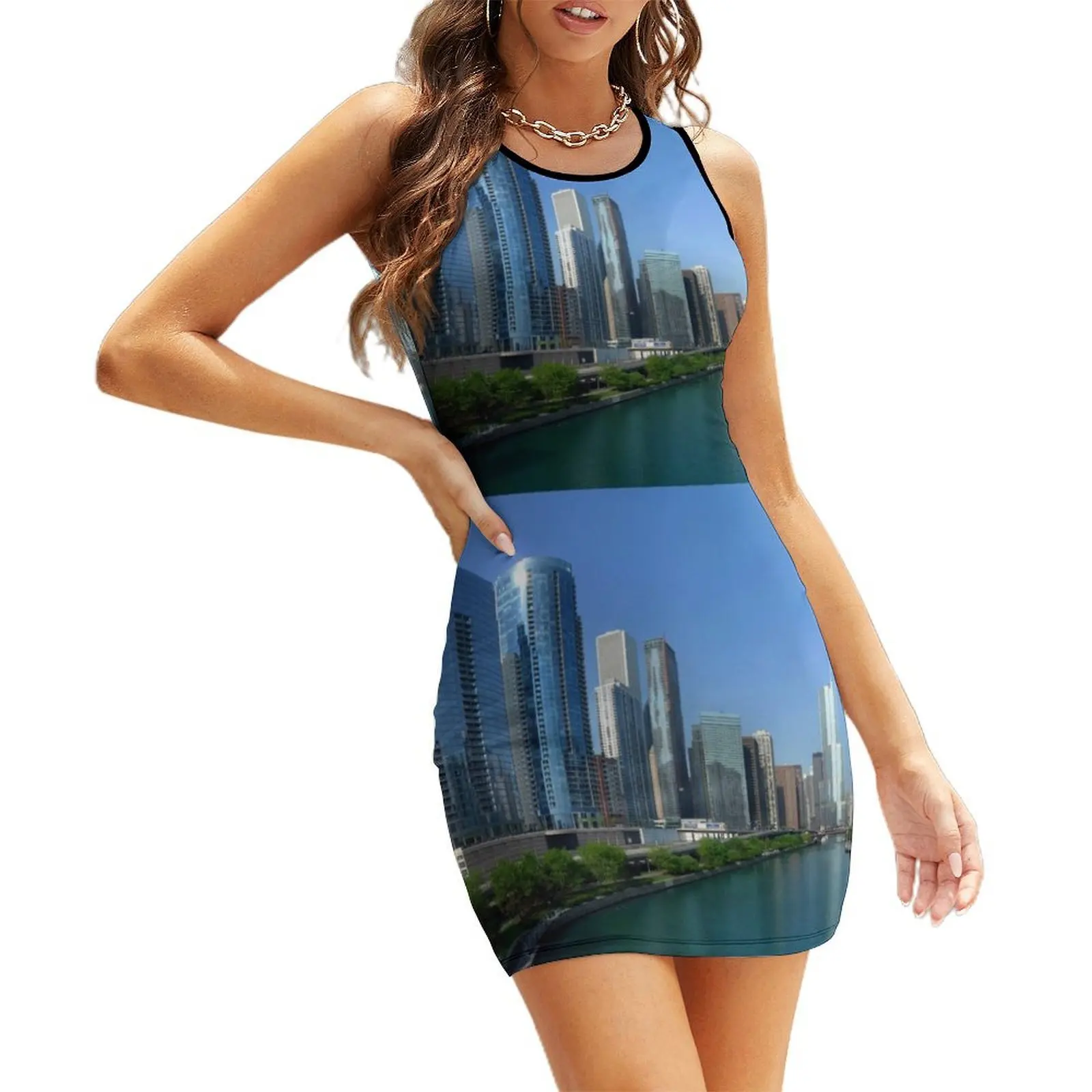 

Chicago River Sleeveless Sundress dresses summer summer women's suit luxury evening dresses for women 2025 Dance dresses