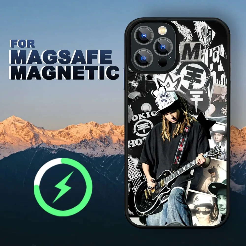 Tom Bill Kaulitz Tokio Hotel Phone Case iPhone 15 14 11 12 13 Pro Max Plus Magnetic Wireless Charge Cases Cover